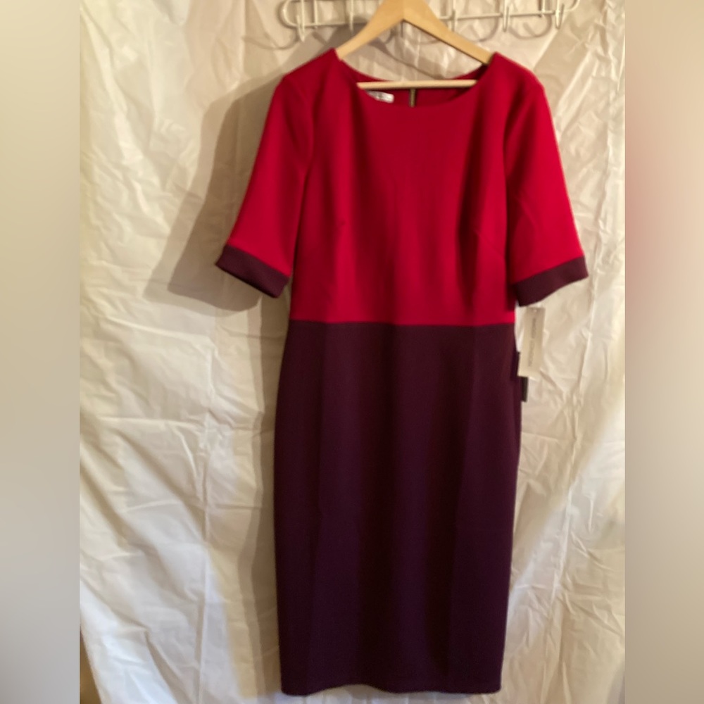 Maggie London NWT Classic Two Tone Sheath Dress